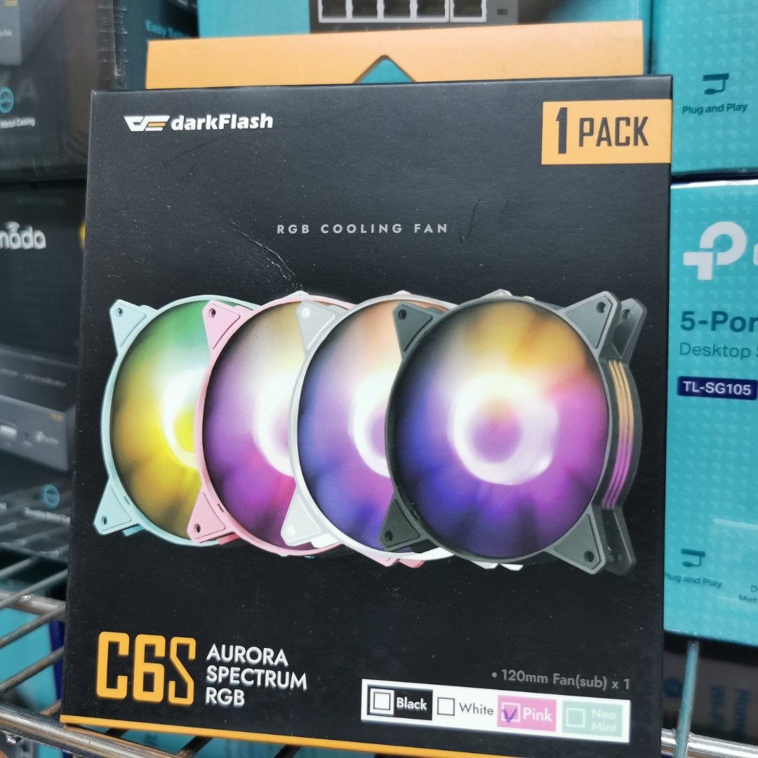 Darkflash C6S Single Pack aRGB 120mm Fan Black White Pink Mint ...