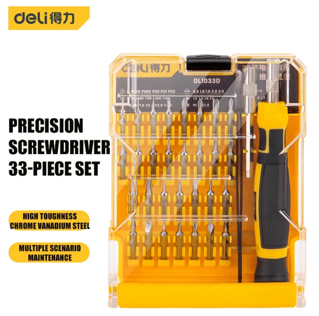 Deli 33Piece Set Electronic Precision Multifunction Repair Kit