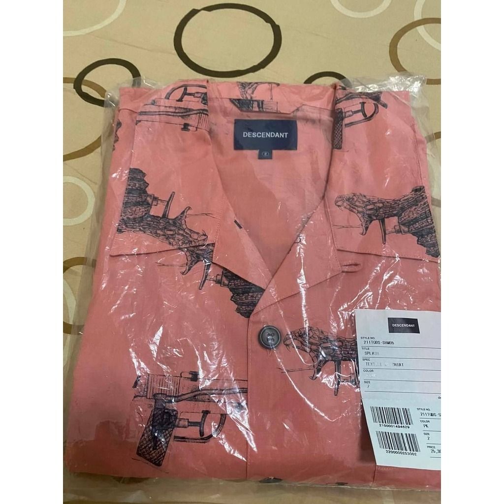 DESCENDANT DCDT 21SS SPLASH TEXTILE SS SHIRT 短袖襯衫M號, 他的時尚