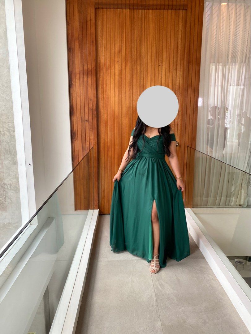 Emerald Green Gown for wedding on Carousell