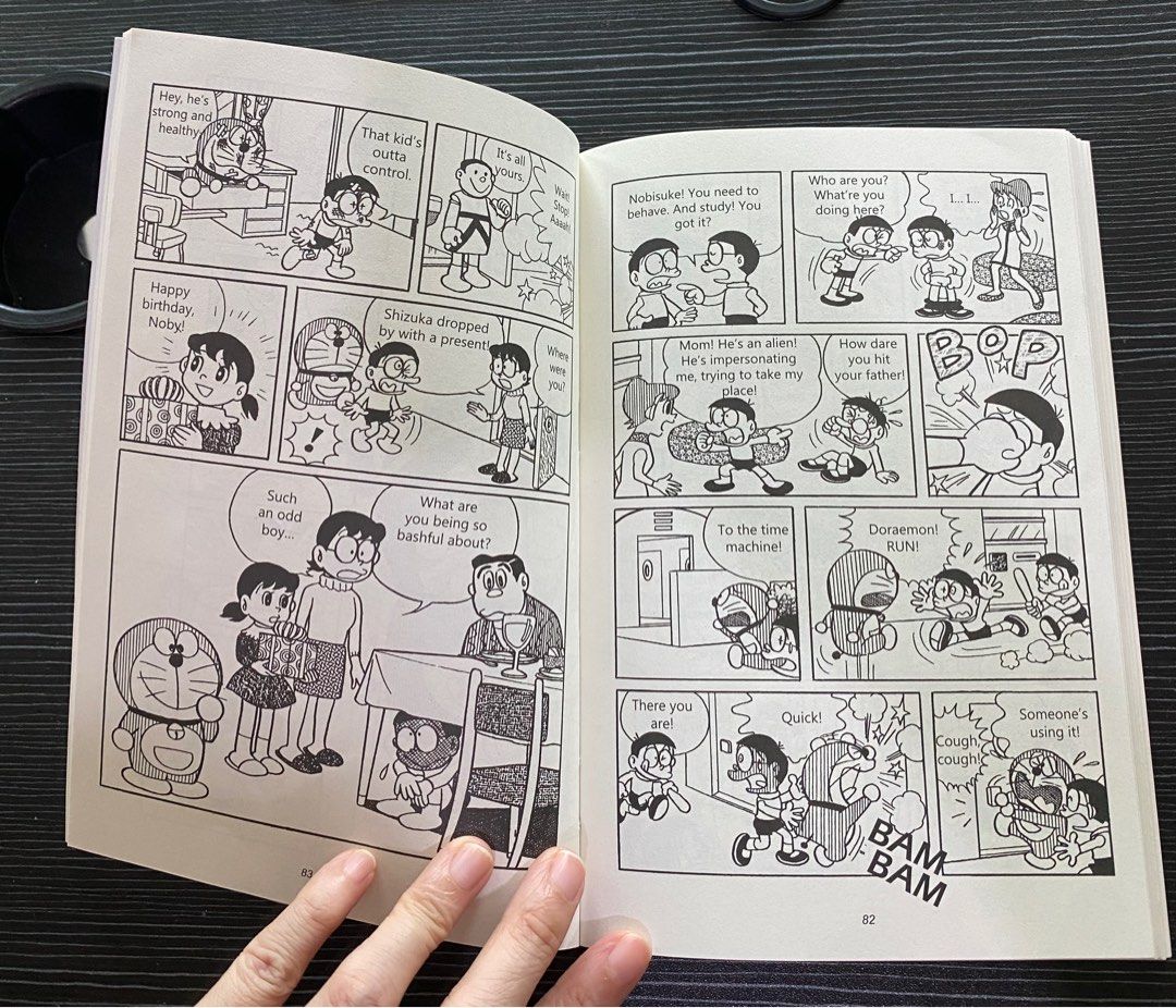 English Version Doraemon “All the way from the Future” comic, Hobbies & Toys,  Books & Magazines, Comics & Manga on Carousell