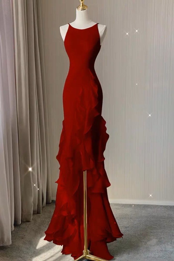 Classy red dress top