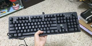 Fantech Mechanical Keyboard Maxpower MK853 Black with Red Linear Switch