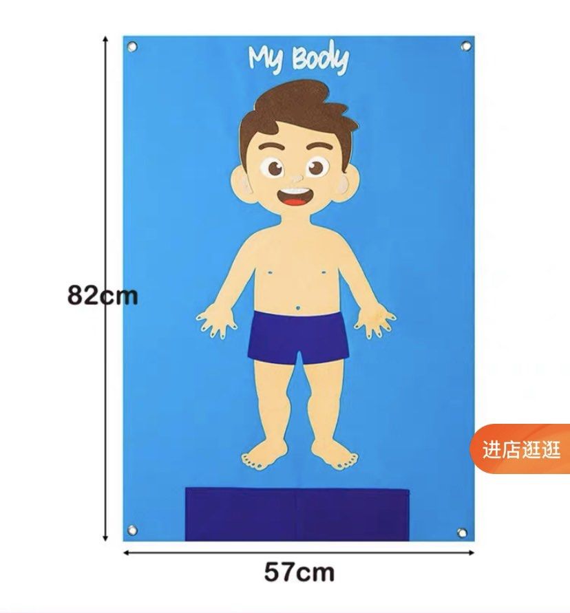 Felt Body Parts (boy), Hobbies & Toys, Toys & Games on Carousell