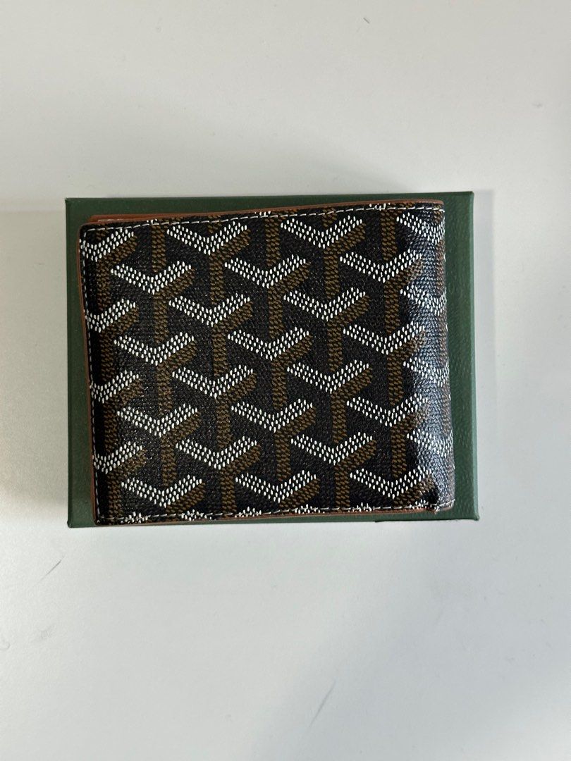 Goyard Mens Wallet Brown Black Bifold Billfold Men s Fashion