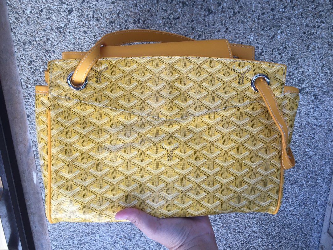Goyard Yellow Rouette two way sling bag, Luxury, Bags & Wallets on Carousell