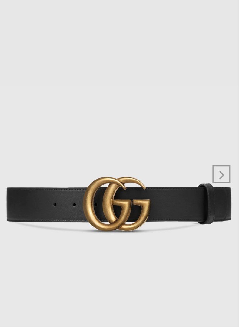 Gucci GG Marmont wide leather belt 4cm width size 70cm authentic