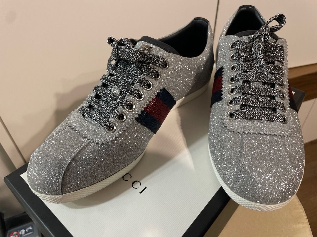 Mens gucci glitter sneakers outlet