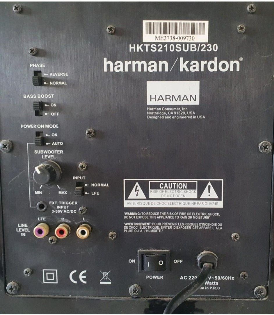 harman kardon subwoofer hkts210sub/230, Audio, Soundbars, Speakers
