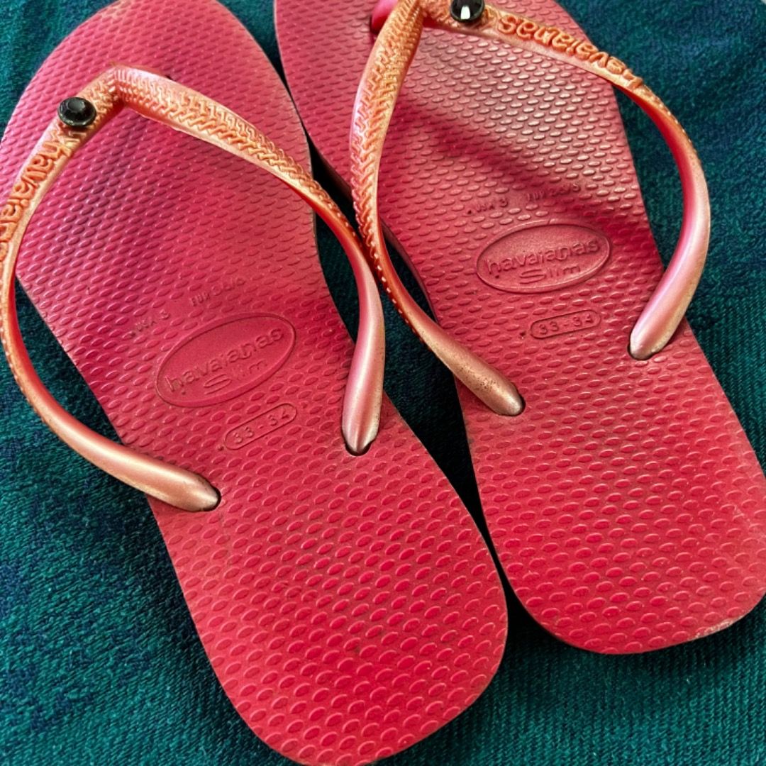 HAVAIANAS Swarovski Pink Slim Flip Flop 33 34