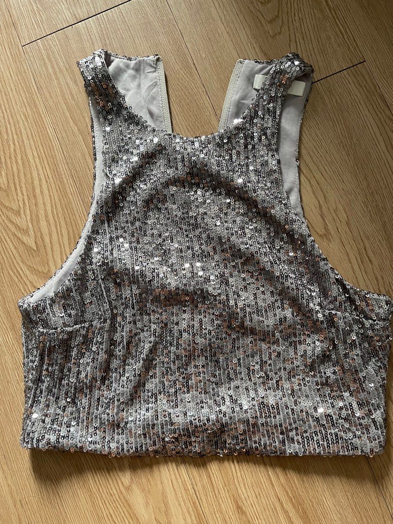 h&m sparkly top