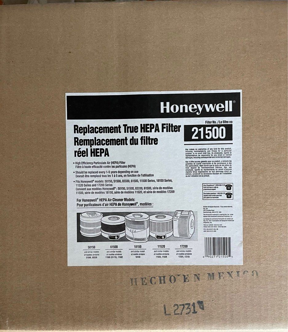 Honeywell hepa hotsell filter 21500