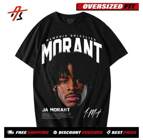 JA Morant Oversized (Category: Tshirts & Polo Shirts ) located in Caloocan City. Submitted by apparelcostopped (Listing ID 1228719158, Image 1). Description: Oversized Shirt: Available Size -Small -Medium -Large -XL -2XL.