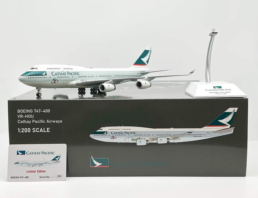 JC Wings 1/200 國泰航空747-400 50週年彩繪機VR-HOU, 興趣及遊戲