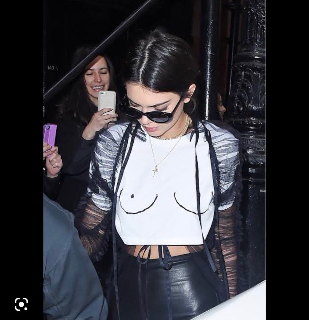 Kendall Jenner-inspired shirt (Category: Shirts) located in Quezon City. Submitted by phantom_reader (Listing ID 1228645618, Image 1). Description: Fits XS-S Never worn just washed .