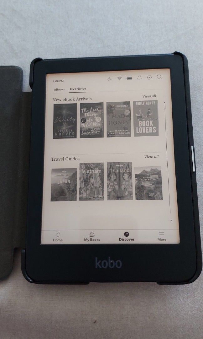 Kobo Clara HD with cover + screen protector + sleeve, Mobile Phones