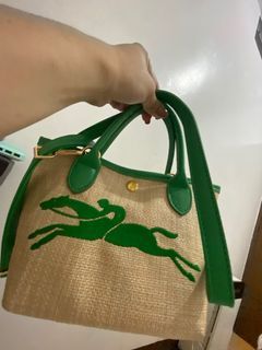 Longchamp mini straw bag
