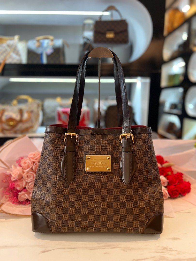 Louis Vuitton Damier Ebene Canvas Leather Hampstead MM Bag, Luxury, Bags &  Wallets on Carousell