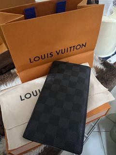 Louis+Vuitton+Damier+Graphite+Brazza+Wallet+N62665+Cardholder+Bag for sale  online