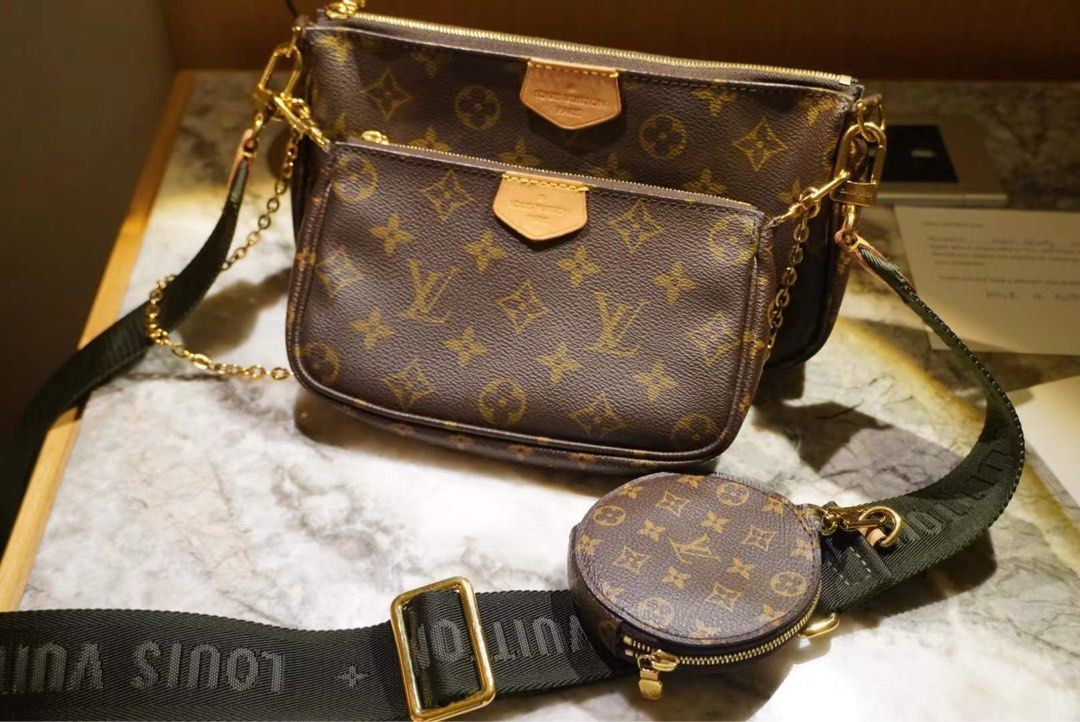 LV Multi Pochette Accessories (Green), Women's Fashion, Bags & Wallets,  Shoulder Bags on Carousell