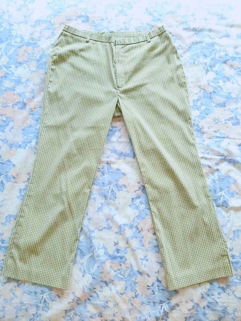 Checkered capris cheap