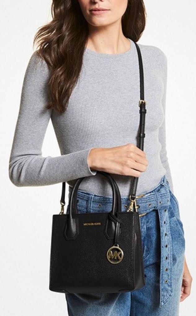 Michael Kors Mercer Medium Pebbled Leather Crossbody Bag Luxury