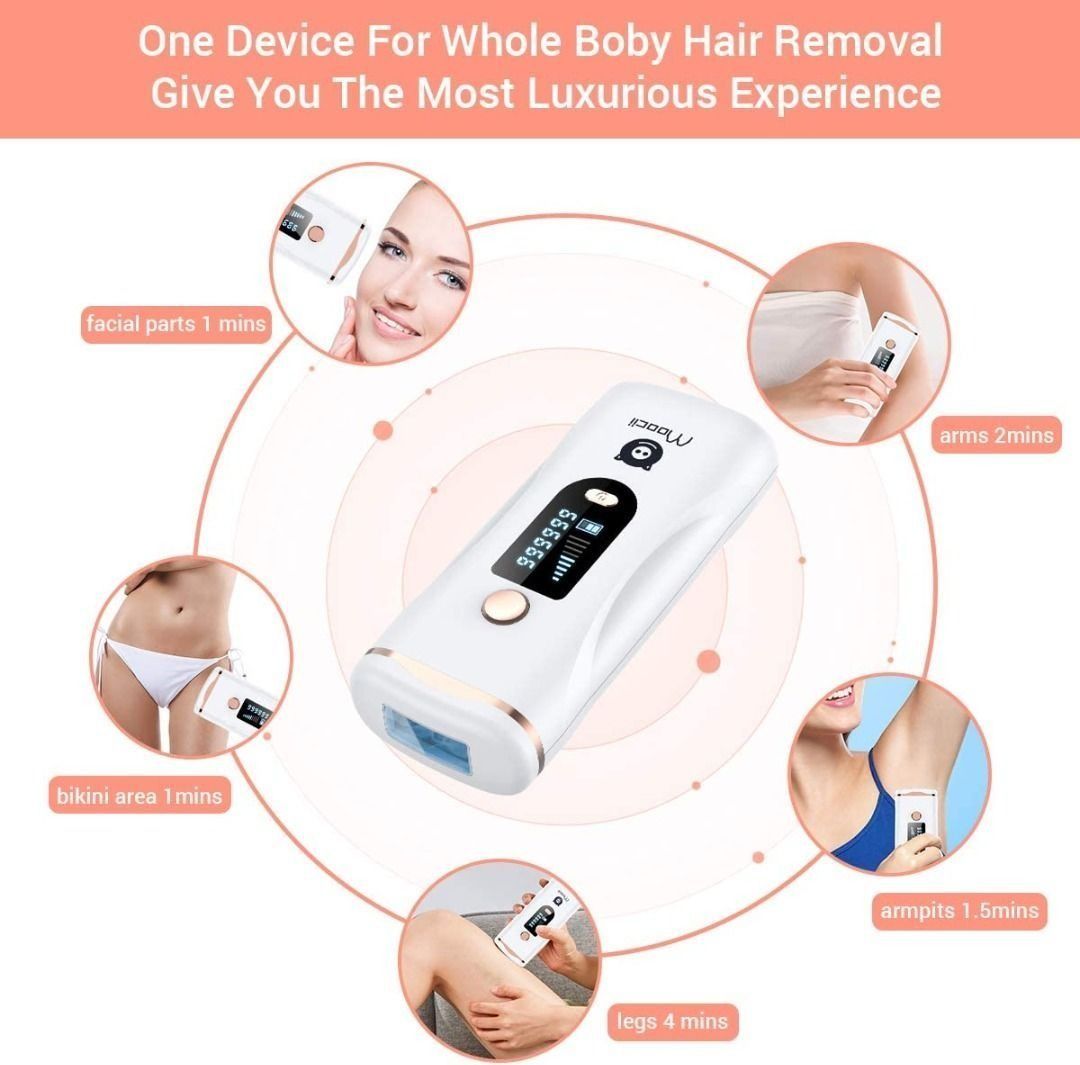 Moocii IPL Hair Removal for Woman and Men 1000000 Flashes Facial Hair