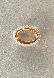 NAPIER PEARL BROOCH (FAUX SEED PEARLS)