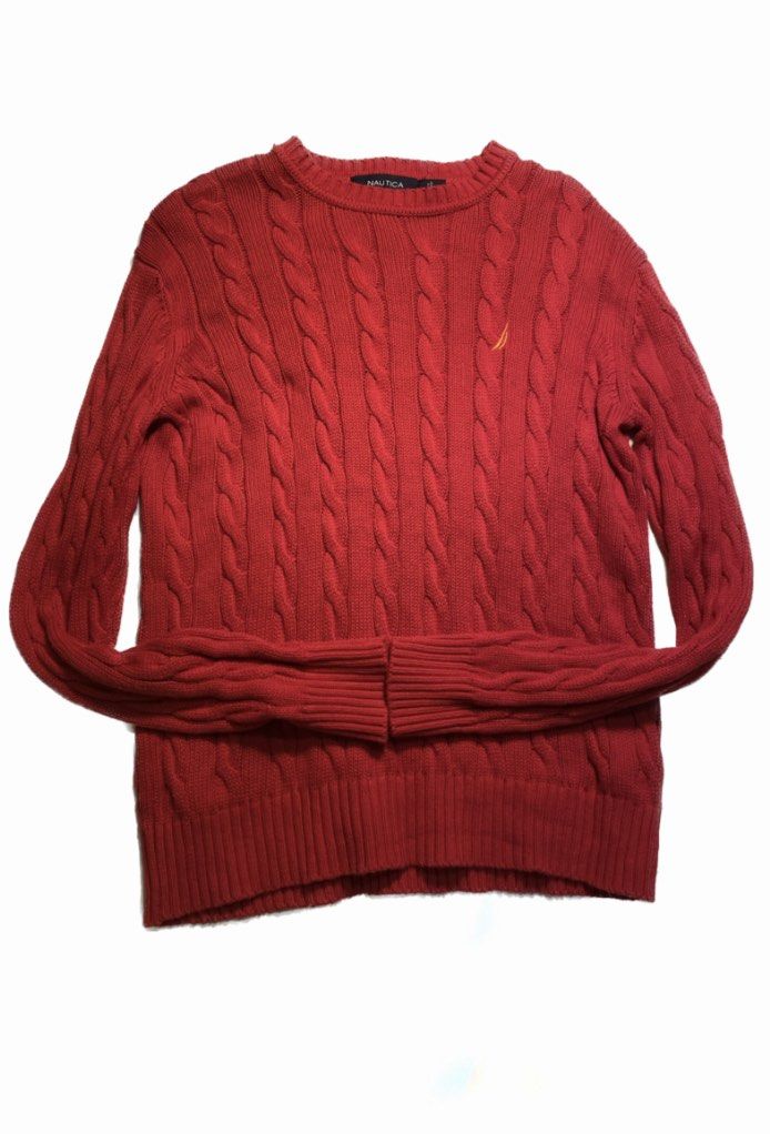 Nautica cable knit sweater shop
