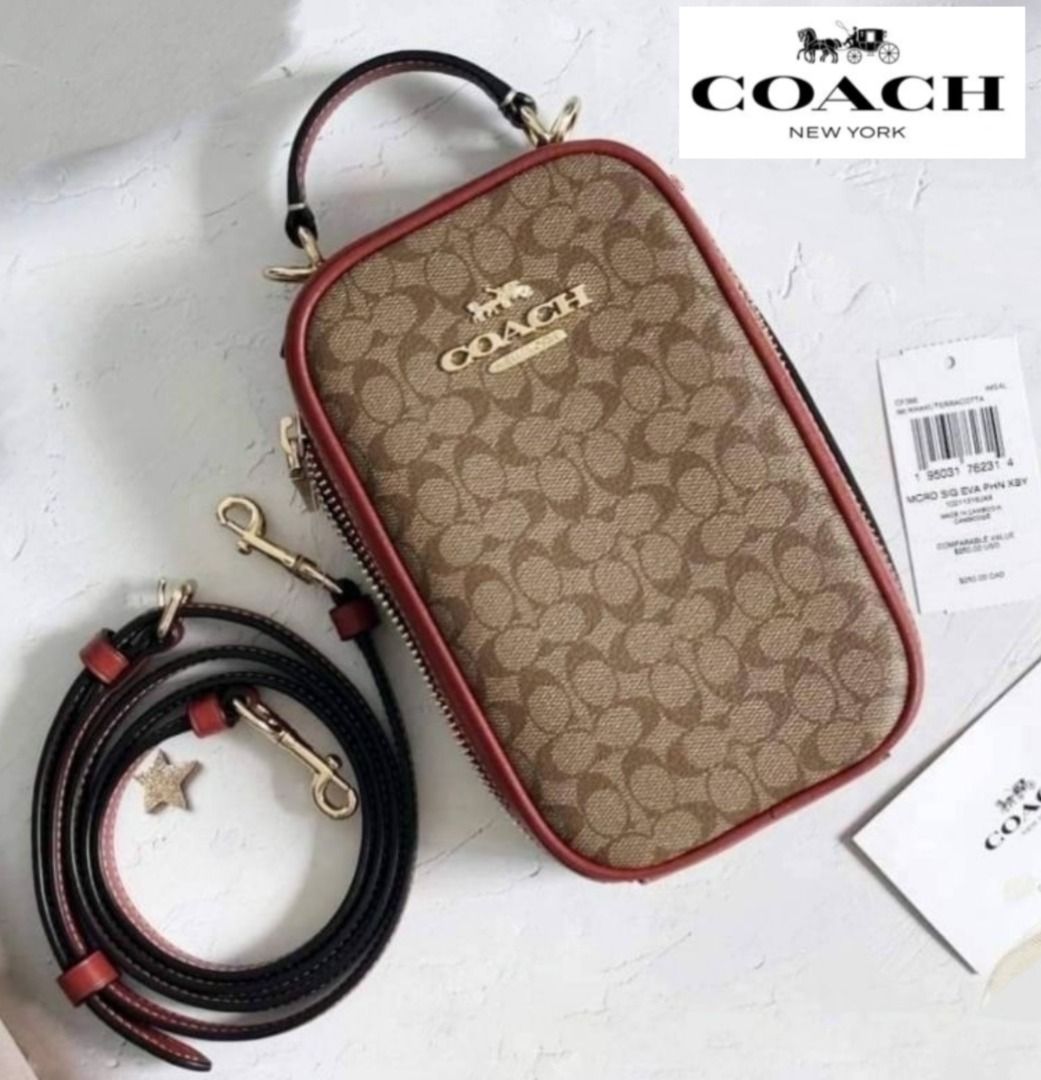 Eva phone crossbody in colorblock signature canvas clearance