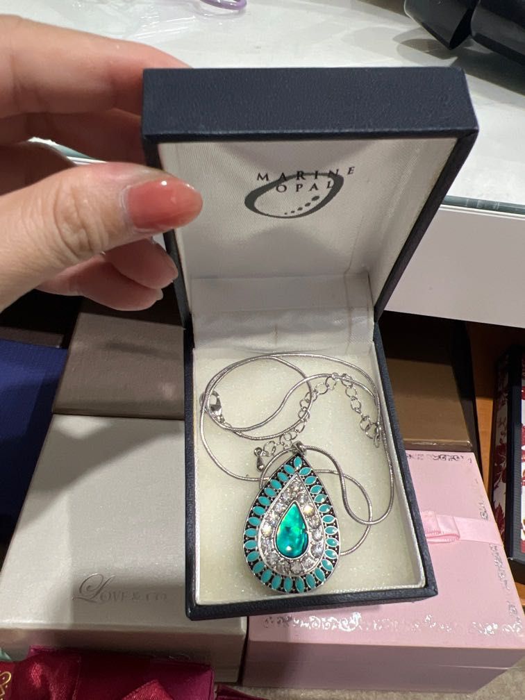 Marine opal necklace discount