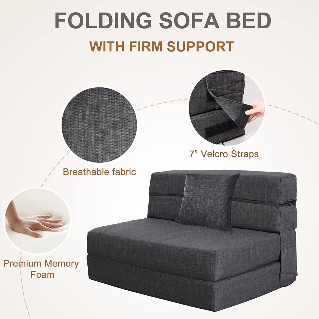Pillow Memory Foam Fold Sofa Bed Couch