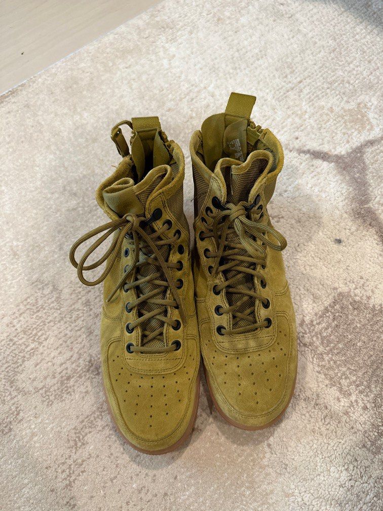 Nike SF Air Force 1 Mid Desert Moss Green Size UK8 Men s Fashion