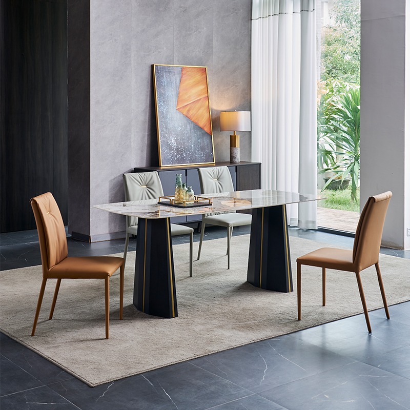 Nordic Dining Table Sintered Stone Table free installation Good quality