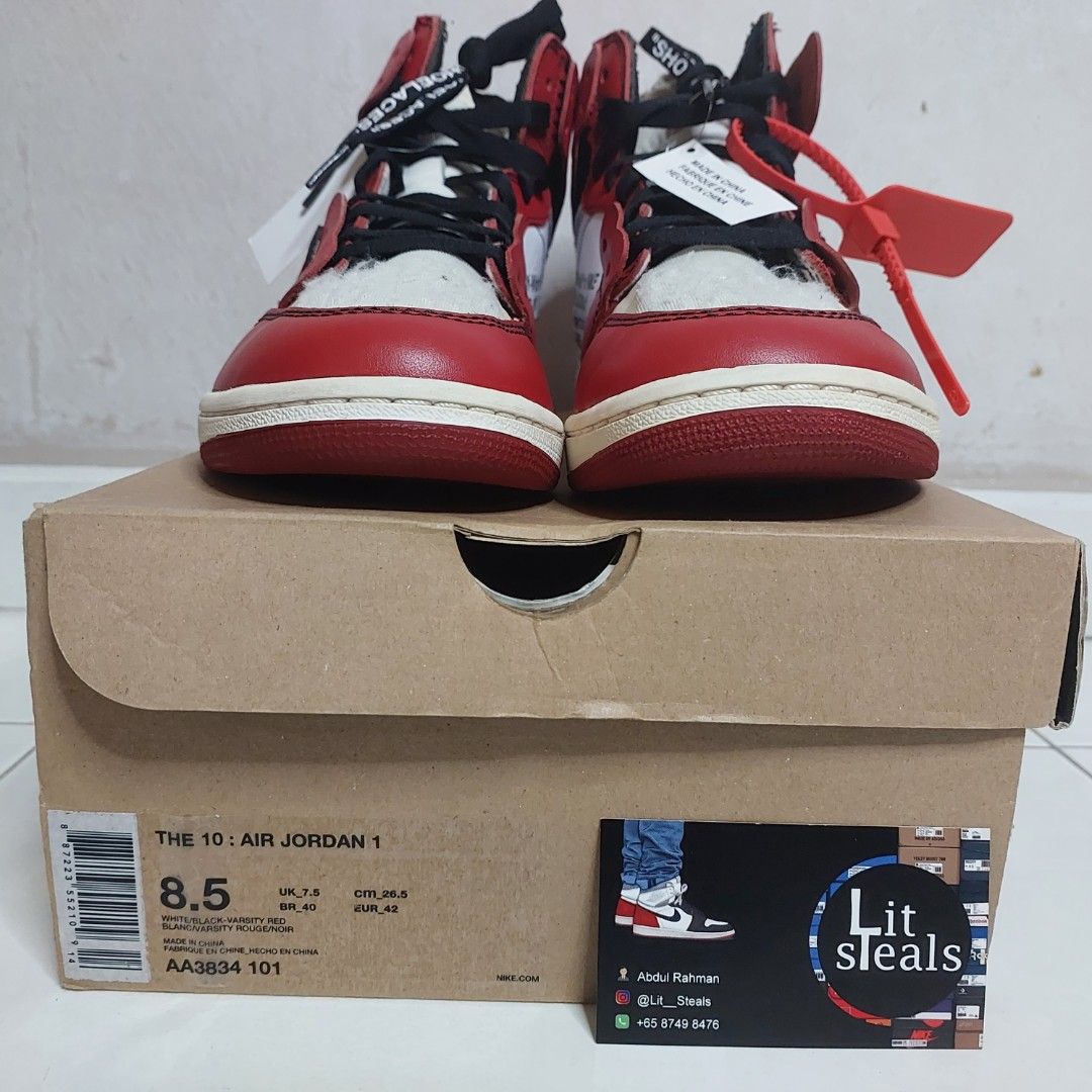 Air jordan 1 clearance chicago off white prezzo