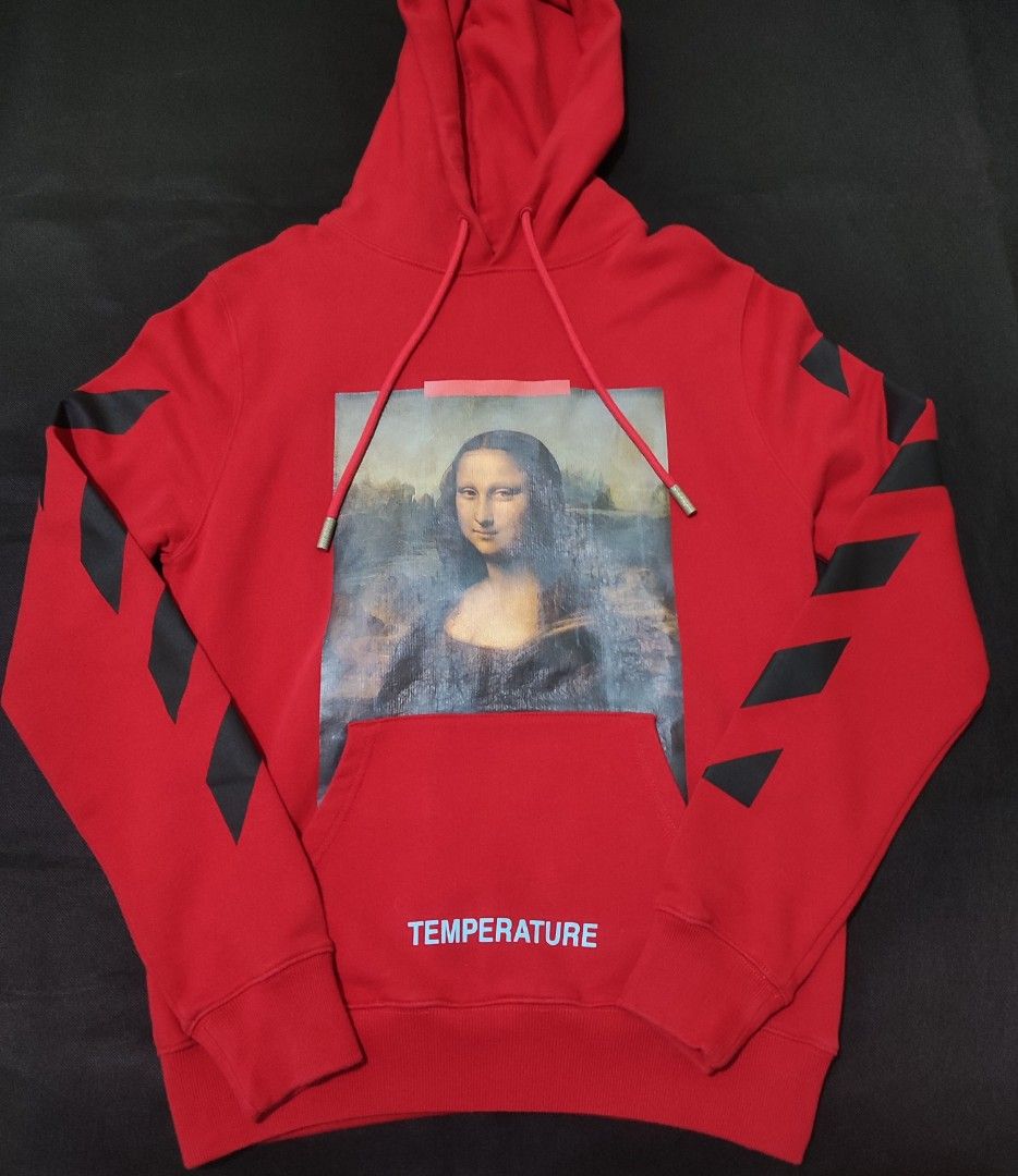Off white monalisa red hoodie ORIGINAL 1000 Fesyen Pria Pakaian