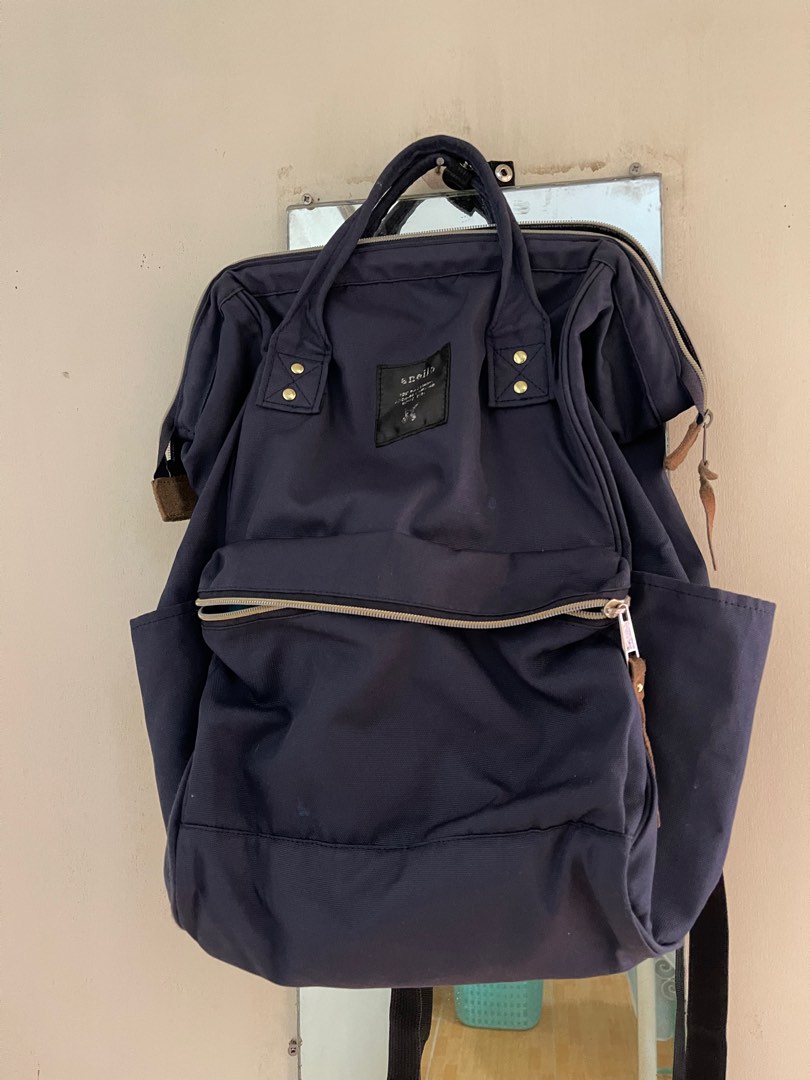 original anello large backpack navy blue on Carousell