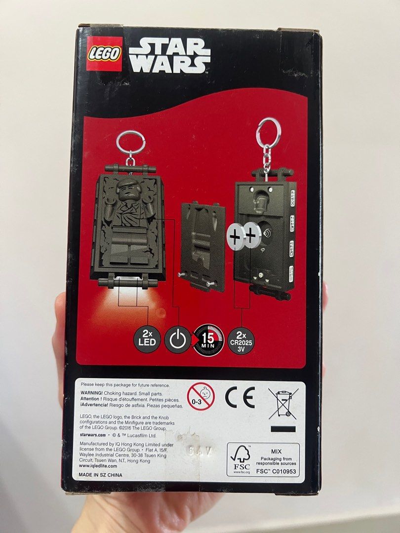 Lego han solo hotsell in carbonite keychain