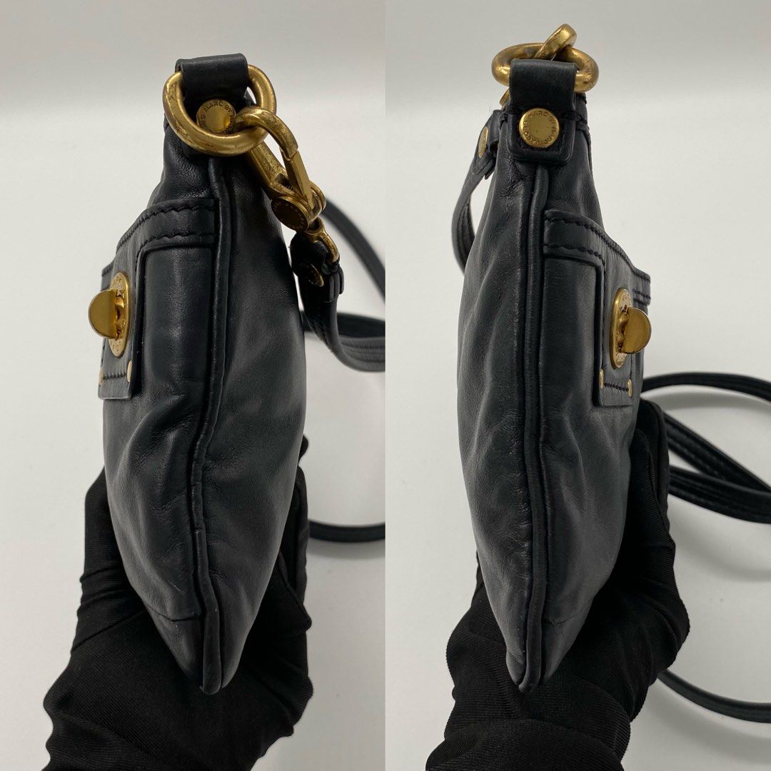 Original Marc Jacobs Black Leather Sling Bag on Carousell