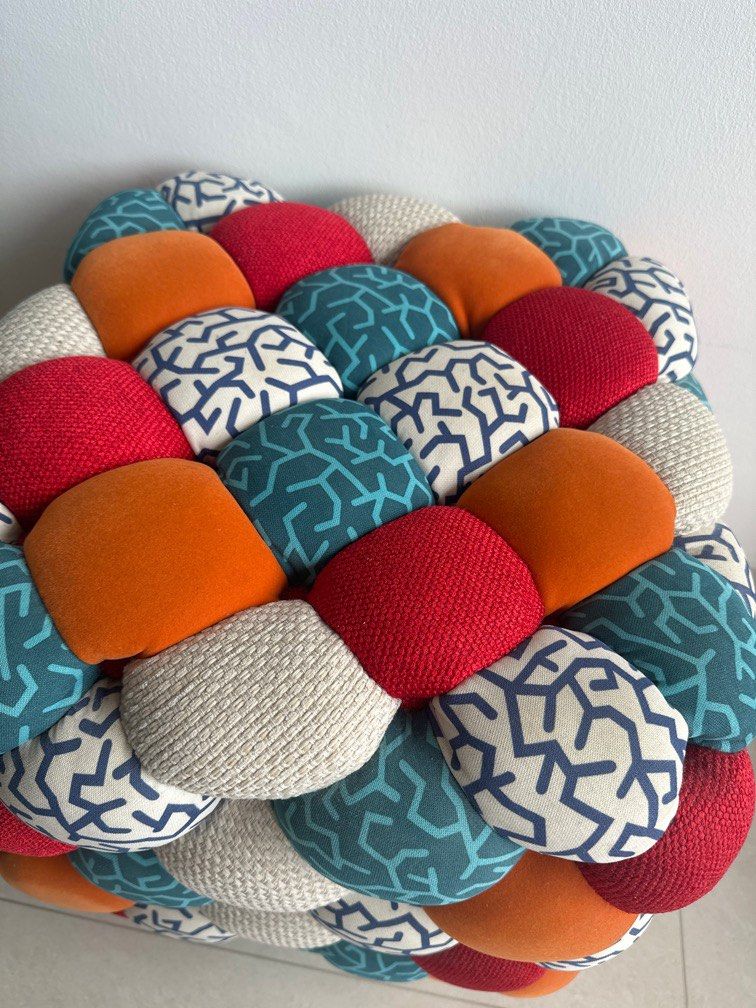 Stool (Category: Chairs) located in Singapore. Submitted by prettyflowers78 (Listing ID 1228594962, Image 2). Description: Very nice colourful patchwork stool. As good as new. Cushion is 90% new very puffy!.