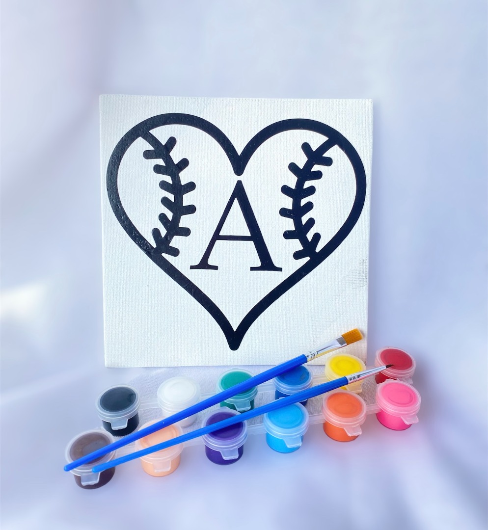 Personalized Baseball Canvas Painting Goodie Bag / Party Favors