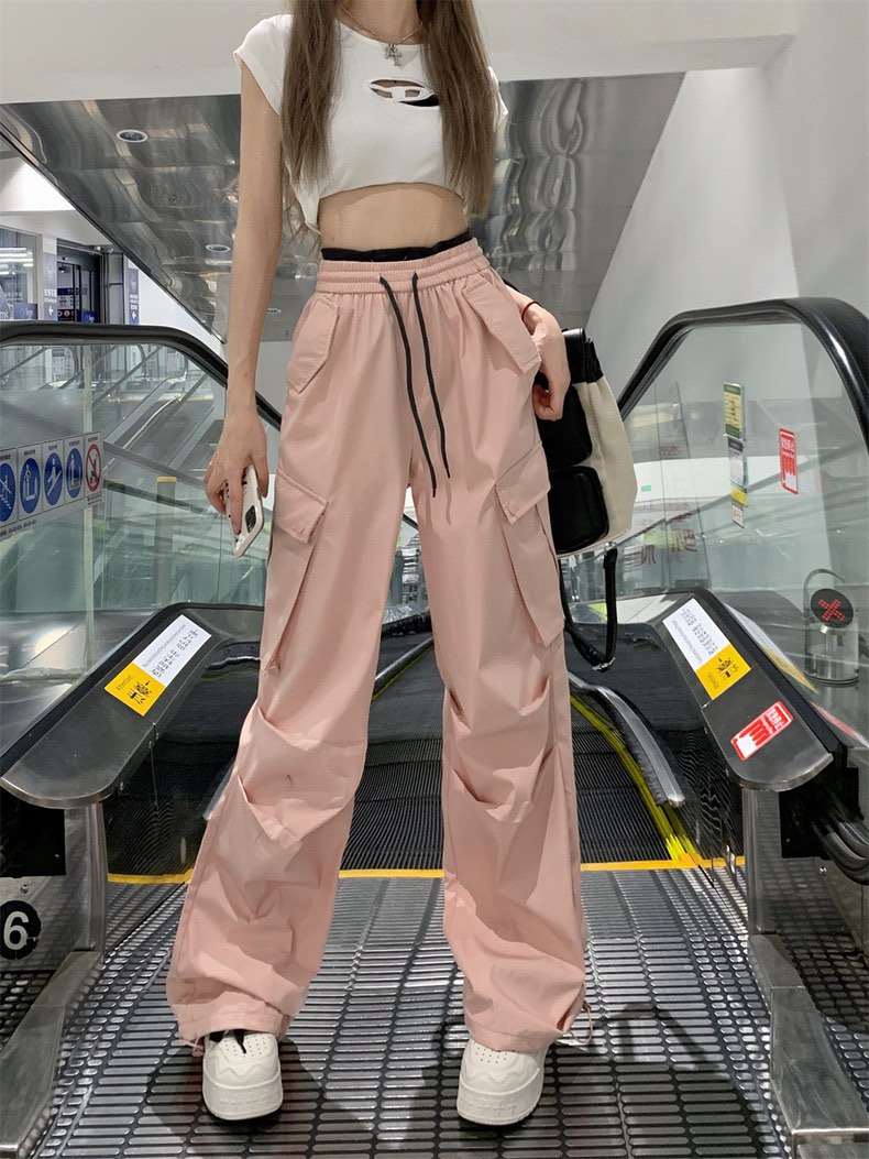 Pink Cargo Pants, Women's Fashion, Bottoms, Other Bottoms on Carousell