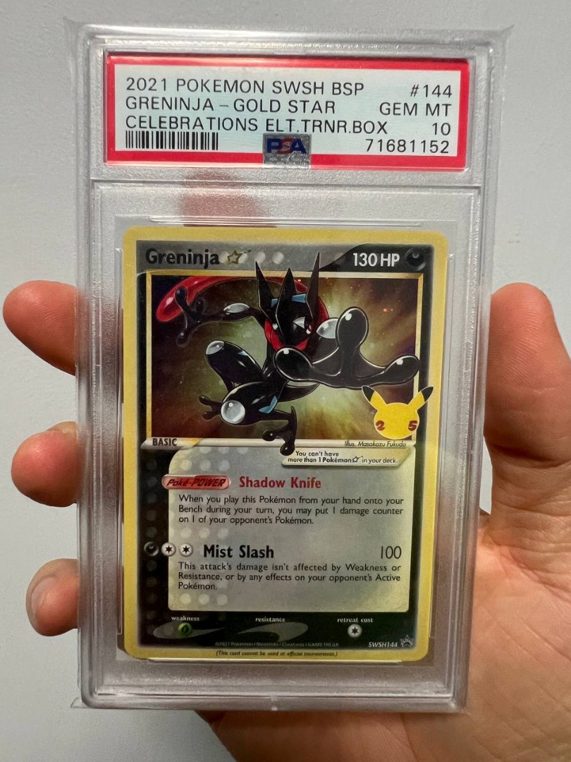 CARTE POKEMON GRENINJA Gold Star SWSH144 CGC 10 Célébrations Grade - Foto 7