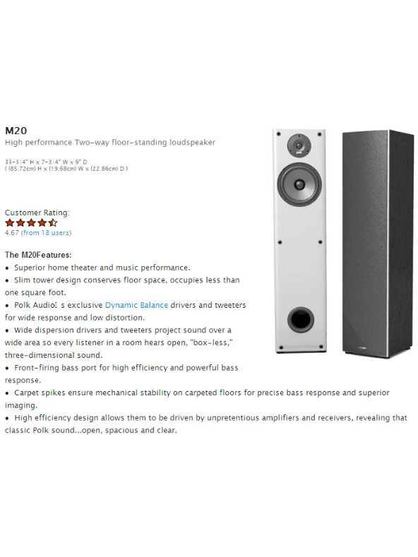 Polk m20 hotsell