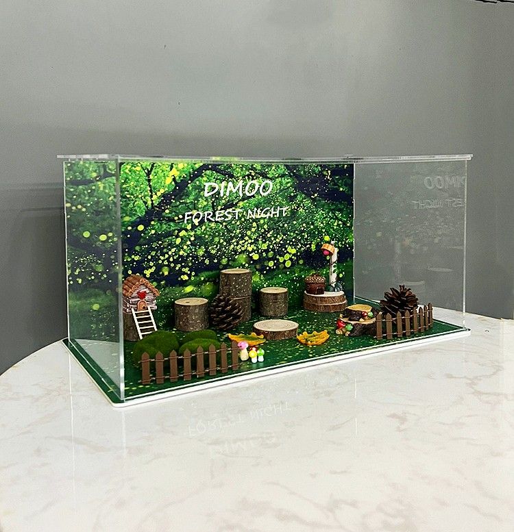 [POPMART DISPLAY CASE] POPMART DIMOO FOREST NIGHT HIGH QUALITY THEMED