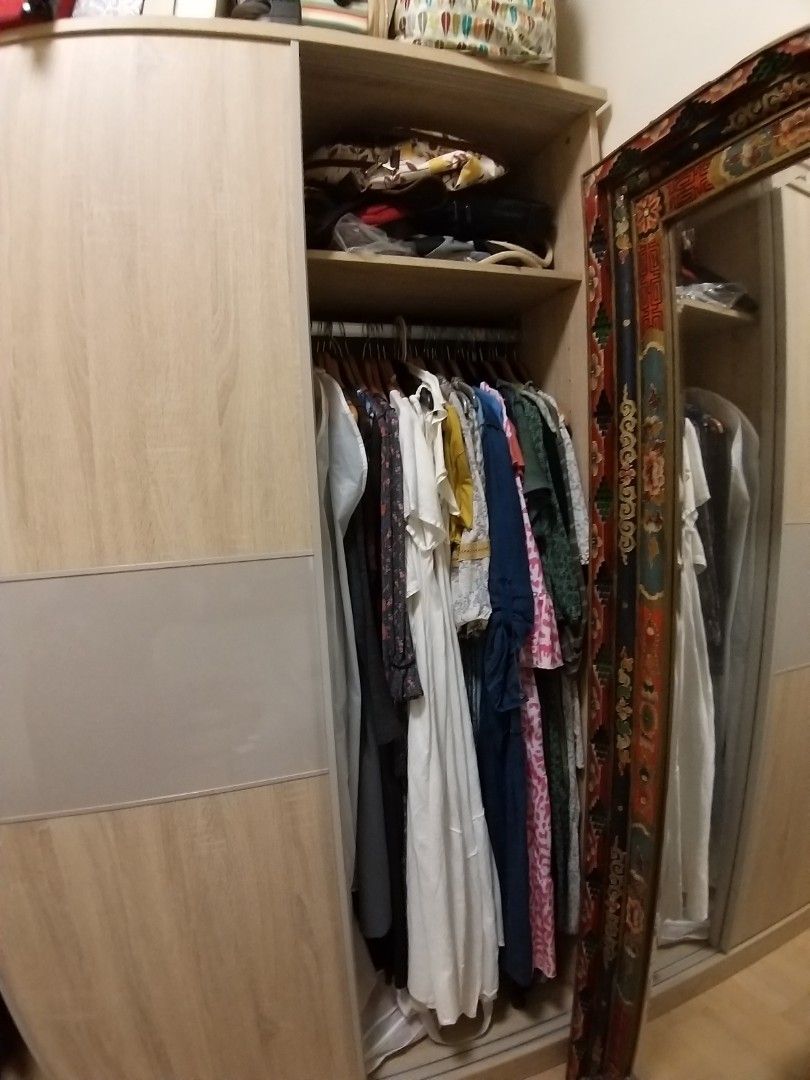Pricerite sliding doors wardrobe with lockable drawer, 傢俬＆家居, 傢俬, 書櫃、櫃子