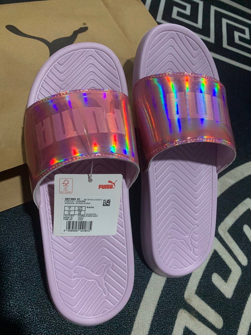 Puma popcat chrome slides best sale