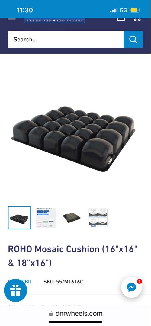 Mosaic Roho Partial Inflation ROHO mosaic cushion, Health & Nutrition, Assistive & Rehabilatory Aids ...
