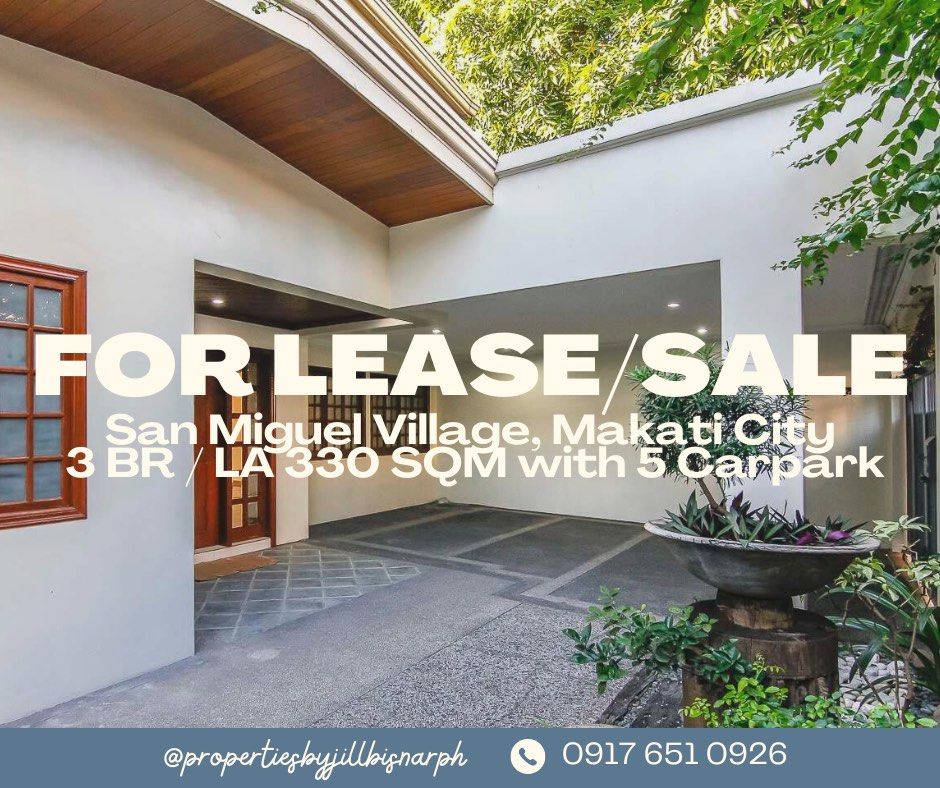 San Miguel Village Makati Very Prime Address 3BR House & Lot (for
