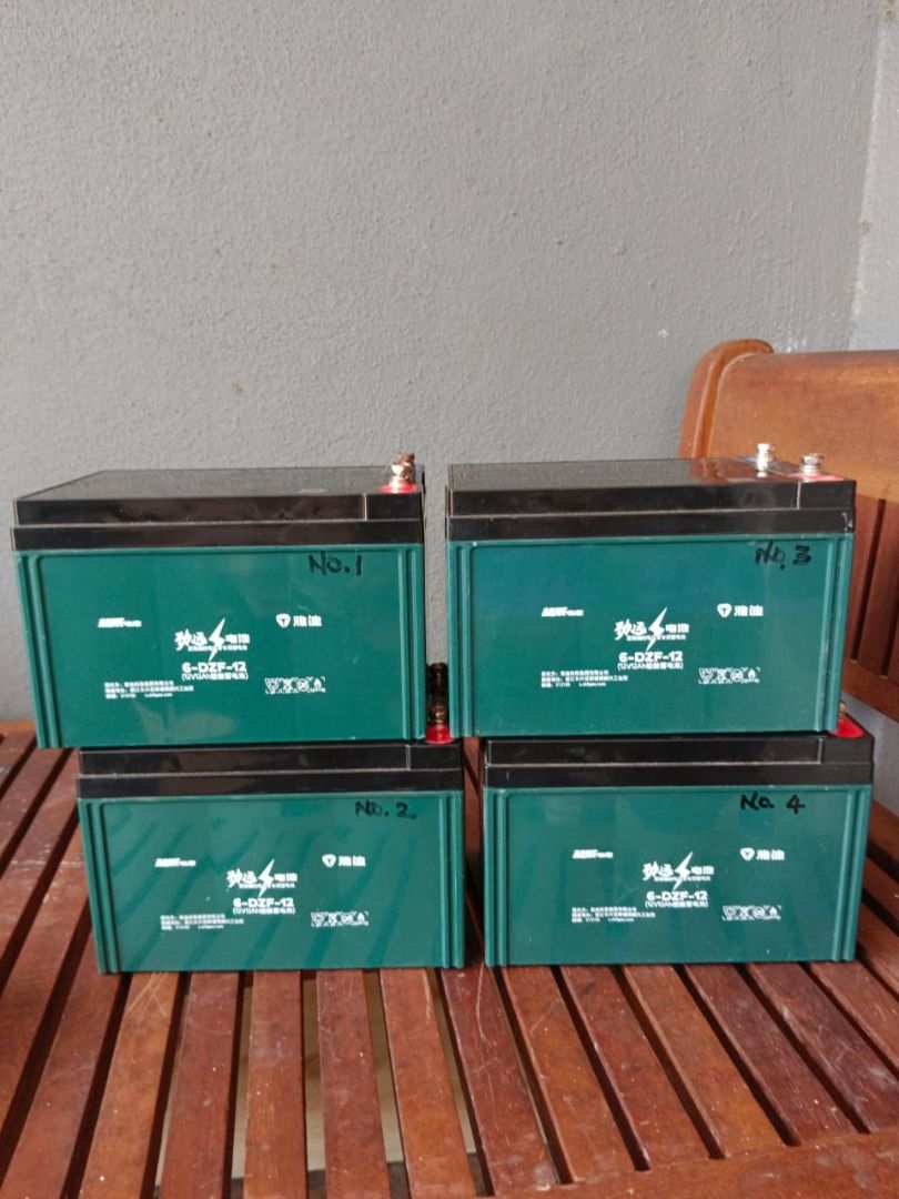 Scooter 12 volt battery x 4units (48V), Auto Accessories on Carousell